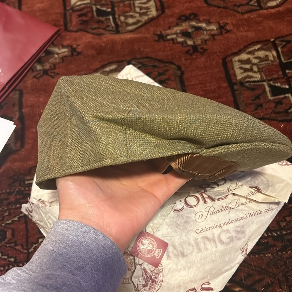 Cordings House Check Tweed Garforth Cap size 7 3/4